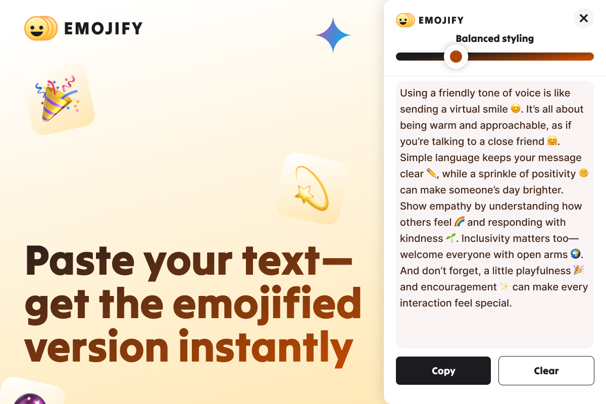 emojify text converter extension